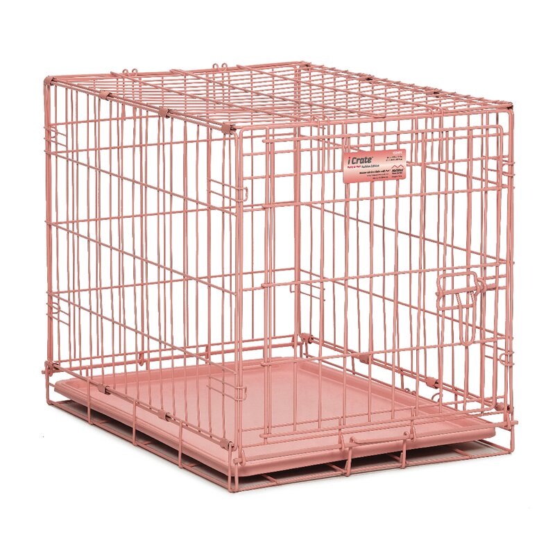 Midwest Homes For Pets ICrate Single Door Dog Crate Colour Pink